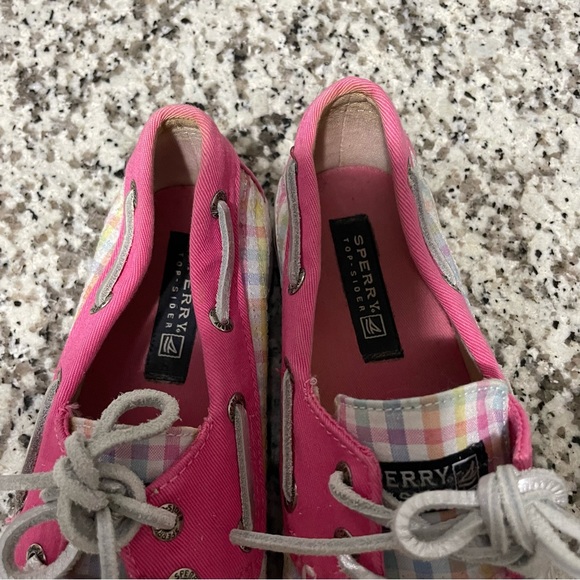 Sperry Bahama Pastel Plaid Boat Shoe Size 4(Y)/6(W) - Picture 7 of 13